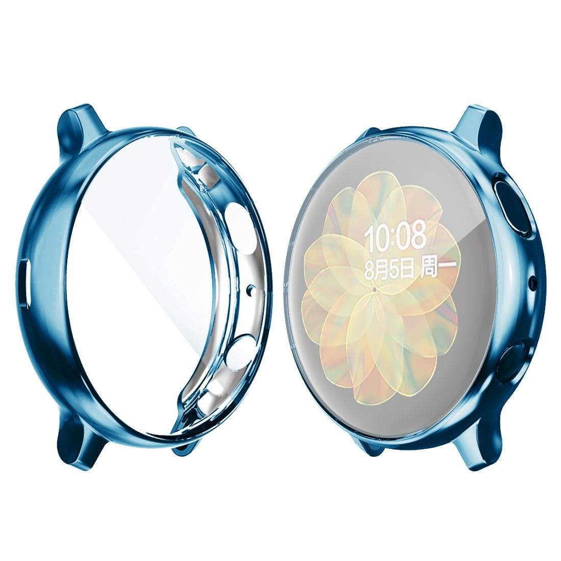 For Samsung Galaxy Watch Active 2 40mm ENKAY Hat-prince Full Coverage Electroplate TPU Case (Blue)