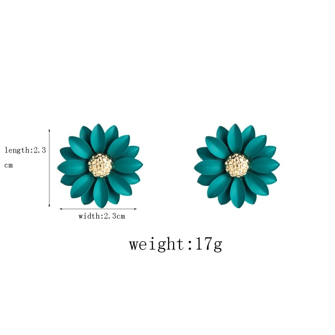 4 Pairs Fashion Temperament Women Flower Earrings (White)