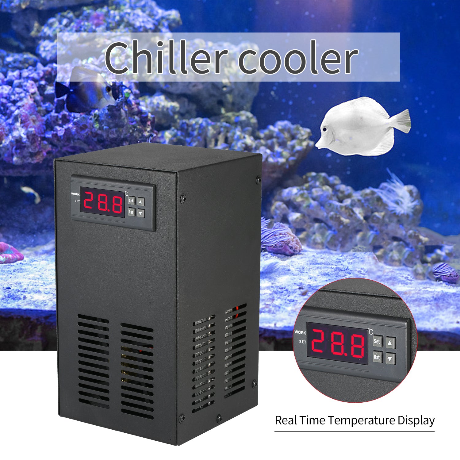35L 70W Aquarium Chiller Cooling System LCD Display - AU Plug