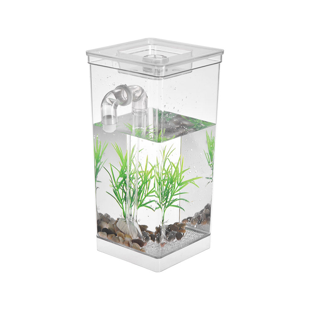 Self Cleaning Small Fish Tank Bowl Convenient Acrylic Desk