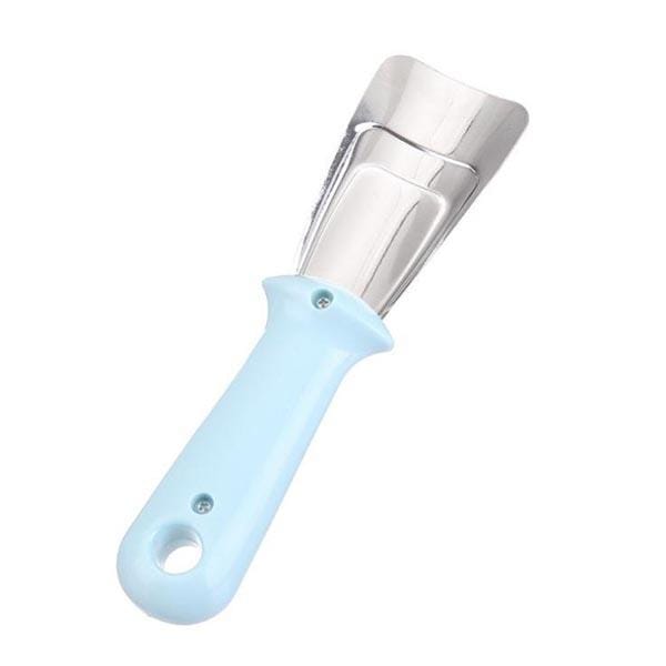 Stainless Steel De-icing Shovel Ice Scoop Freezer Multifunction Household Deicing Cleaning Gadget (Blue)