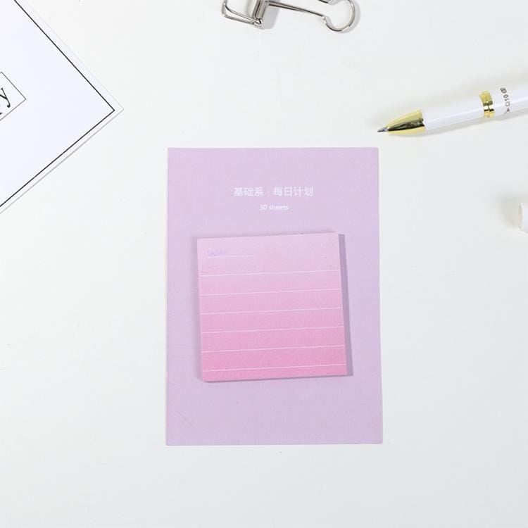 8 PCS Rainbow Gradient Memo Pad Paper Sticky Notes Notepad Stationery  Daily plan
