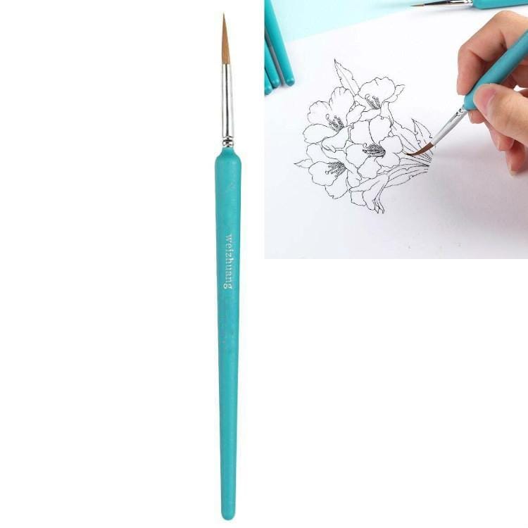 10 PCS 000 WeiZhuang Hook Line Pen Painting Hand-painted Watercolor Wolf Mint Hook Line Pen Painting Stroke Thin Line Brush, Color:Sky Blue