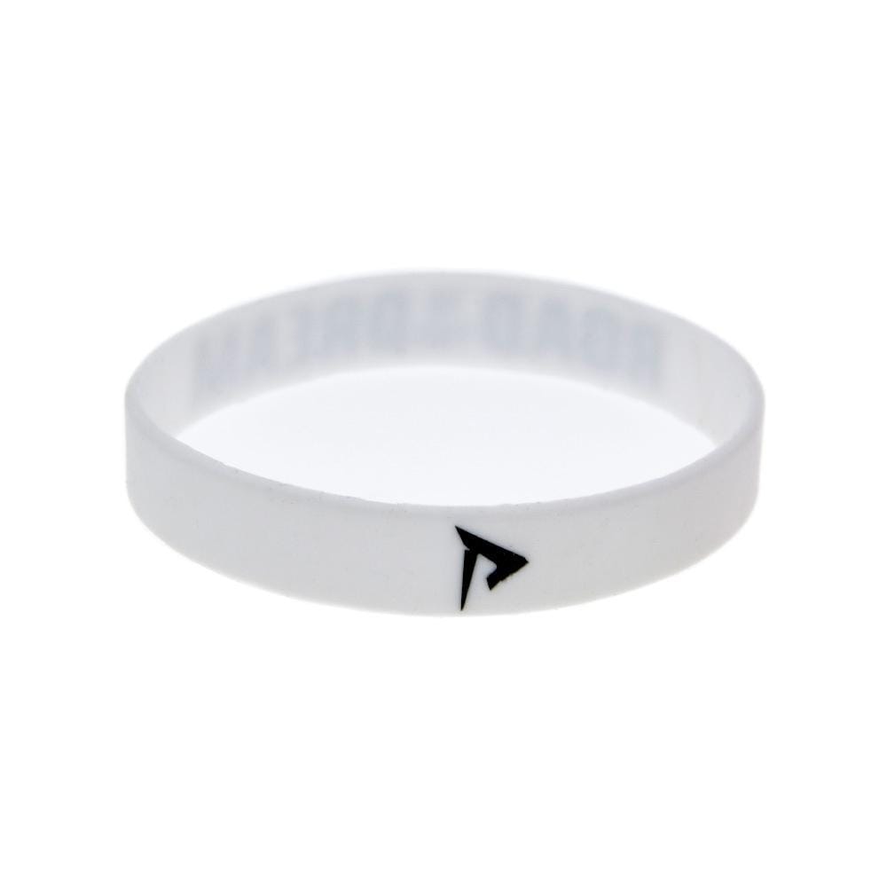 10pcs Road to the Dream Silicone Wristband Ink Filled Logo Bracelet Adult Size (White)