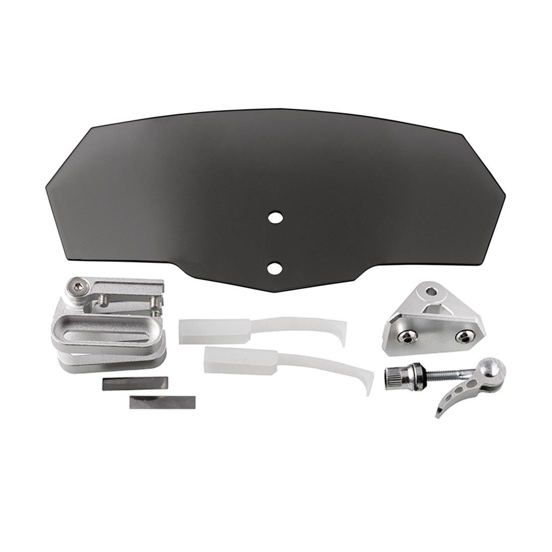 MB-WE024 Universal Motorcycle Modified Acrylic Heightened Windshield (Grey)