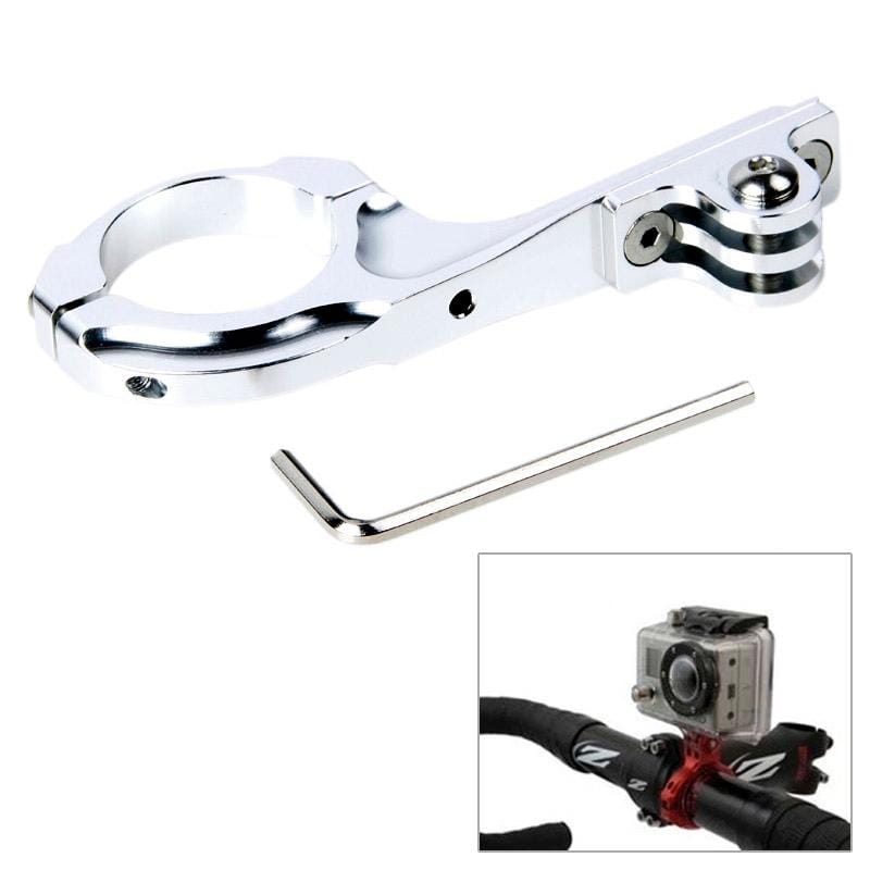 TMC HR85 Bike Aluminum Handle Bar Adapter Pro Mount for GoPro  NEW HERO /HERO6   /5 Session /5 /4 Session /4 /3+ /3 /2 /1, Xiaoyi Sport Cameras (Silver)