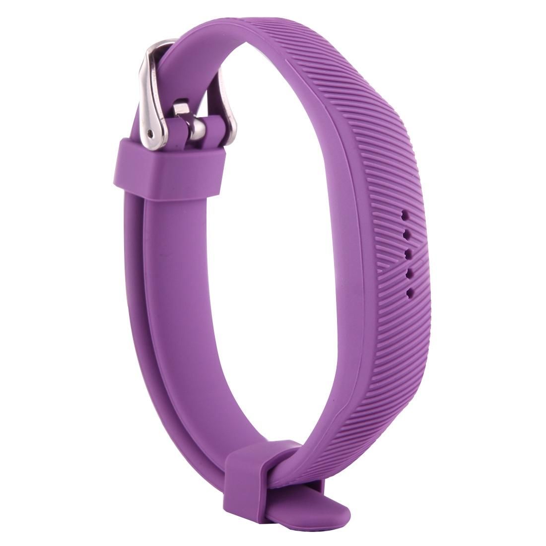 For Fitbit  Flex 2 Bracelet Watch Oblique Texture Silicone Watchband, Full Length: 25cm (Purple)