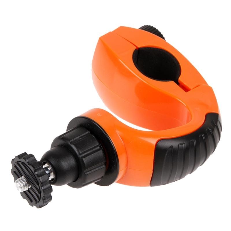 360 Degree Rotary Stand Sport Bicycle Handlebar Mount for GoPro  NEW HERO /HERO6   /5 Session /5 /4 Session /4 /3+ /3 /2 /1, Xiaoyi Sport Cameras (Orange)