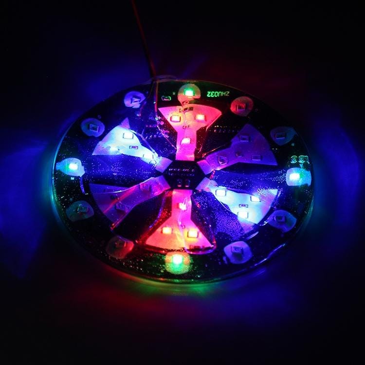 30 LEDs SMD 2835 Motorcycle Modified RGB Light Windmill Flash Atmosphere Lamp, Diameter: 10cm, DC 12V