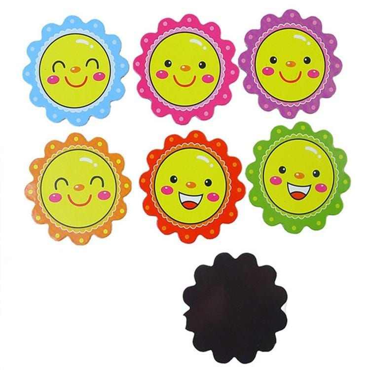 10 PCS Kindergarten tTeaching Aids Magnetic Reward Stickers Smiley Little Red Flower Refrigerator Blackboard Whiteboard Magnetic Stickers, Size:5�5cm (Green)