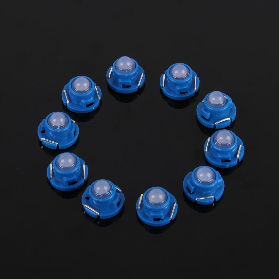 10PCS 2W T4.7 Wedge Instrument Panel LED Light Dashboard Gauge Cluster Indicator Lamp Bulb (Blue Light)