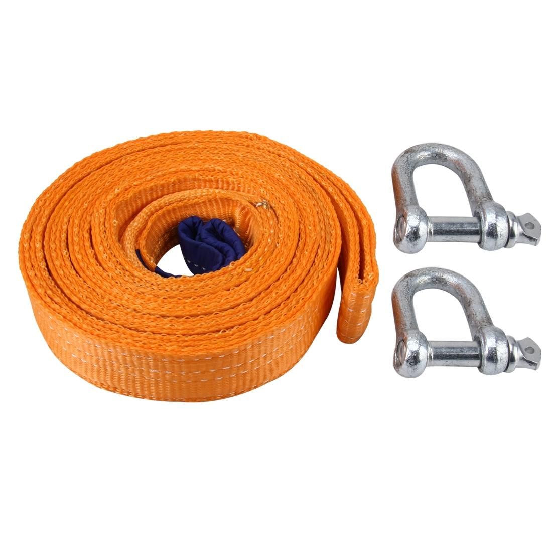 ZONGYUAN ZY-0223 Car 5m�5cm 8 Ton Towing 2 Ton Lifting Rope Straps with Two Hooks High Strength Cable Cord Heavy Duty Recovery Securing Accessories for Cars Trucks