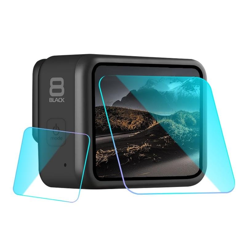 For GoPro HERO8 Black Lens + LCD Display Tempered Glass Film (Transparent)