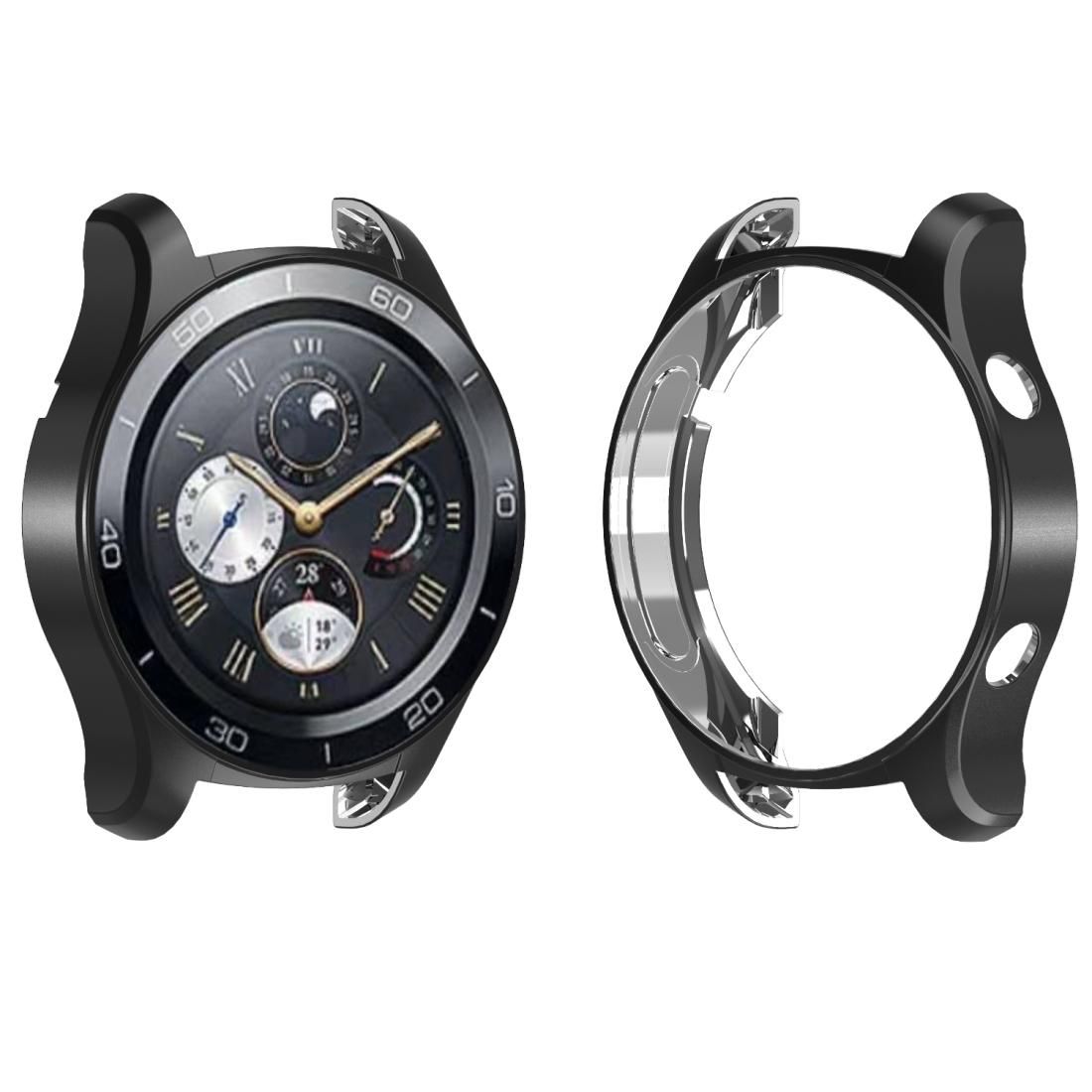 For Huawei Watch 2 Pro Plating TPU Half-package Protective Shell (Black)