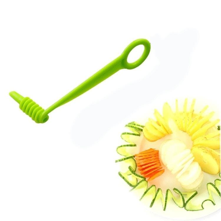 2 PCS Fruit Vegetable Manual Spiral Blade Slicer Potato Tower Knife