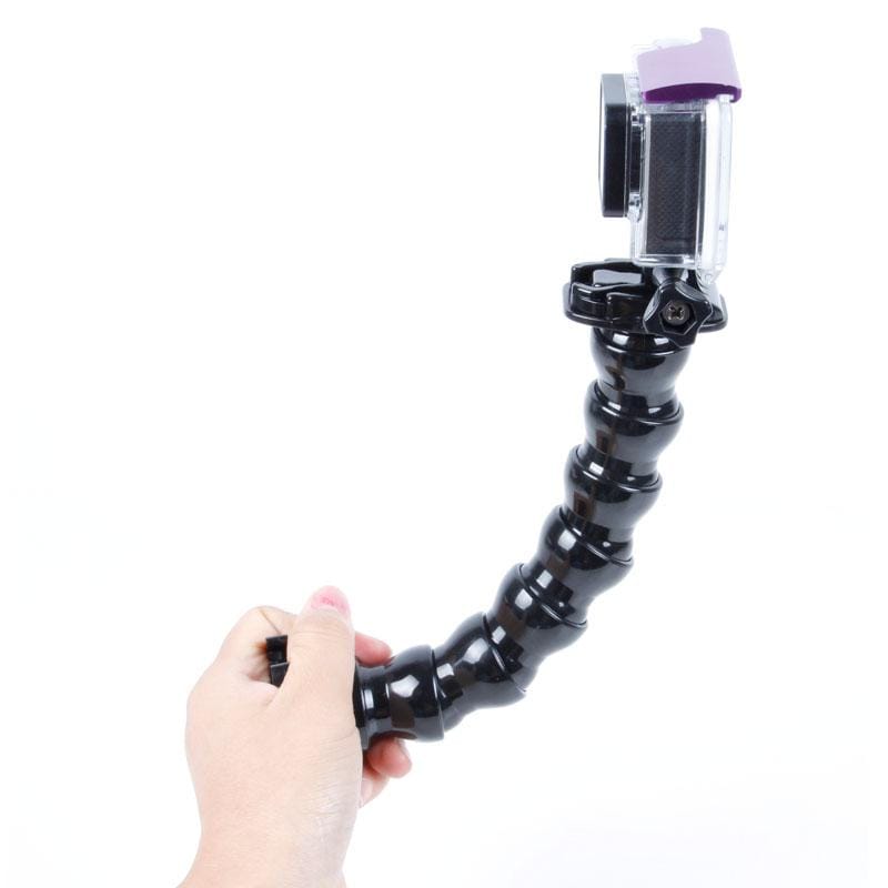 TMC HR127 7 Joint 360 Degrees Rotation Adjustable Neck for GoPro HERO6 /5 /5 Session /4 Session /4 /3+ /3 /2 /1, Xiaoyi and Other Action Cameras Flex Clamp Mount (Black)