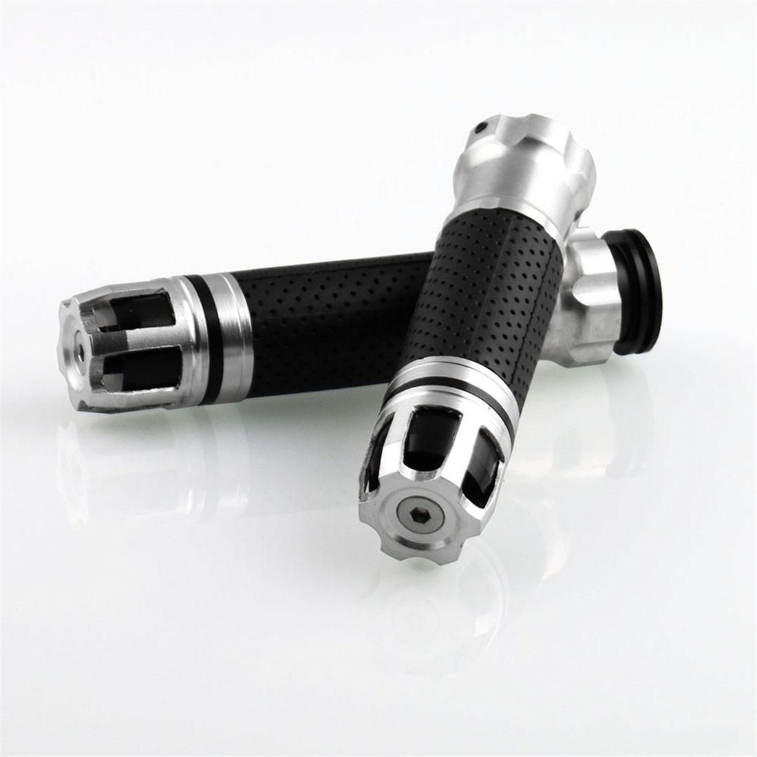 Modified Motorcycle Non-slip Aluminium Alloy Grip Handlebar (Silver)