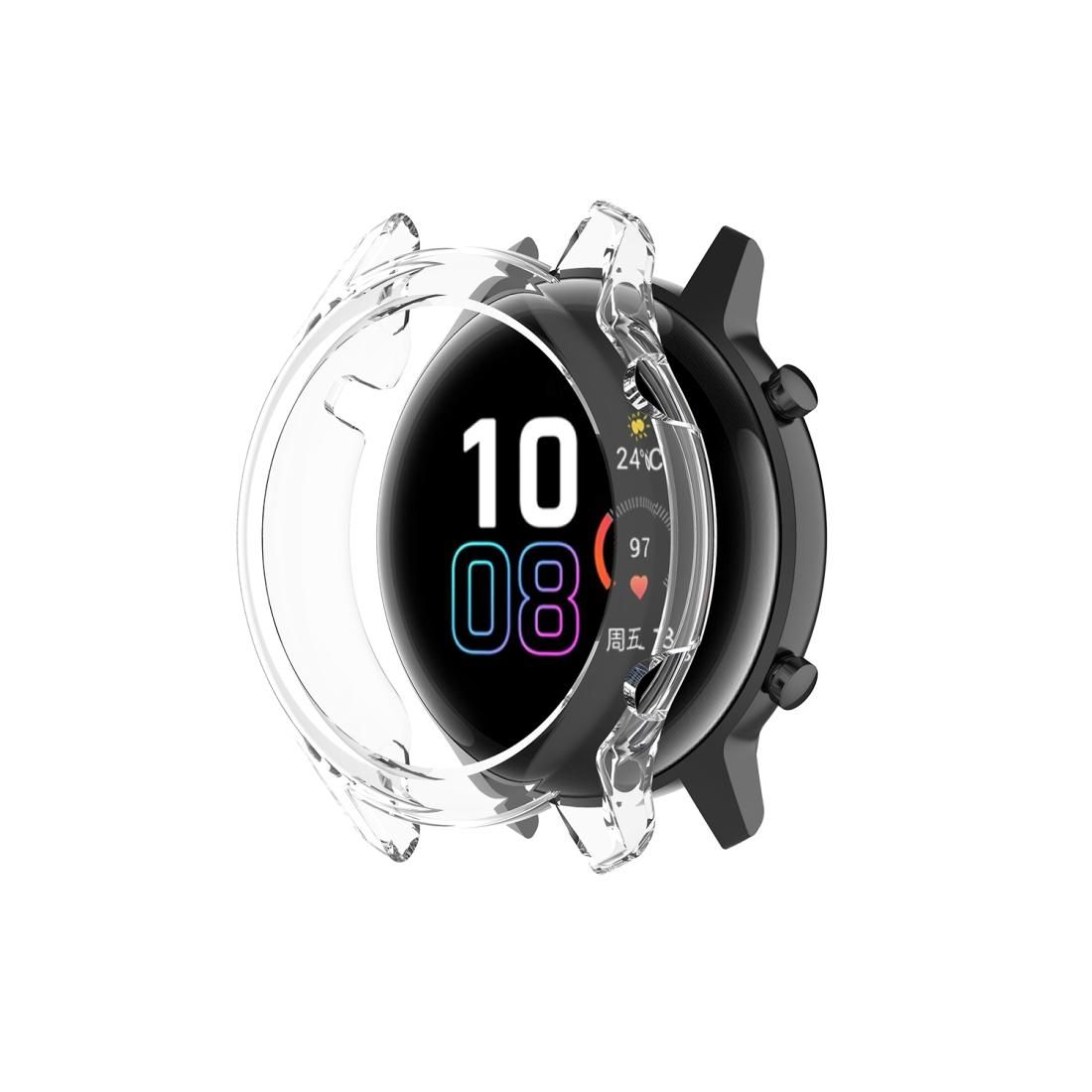 For Huawei Honor Magic watch2 42mm TPU Wrapped Empty Half Case Watch Case (Transparent White)