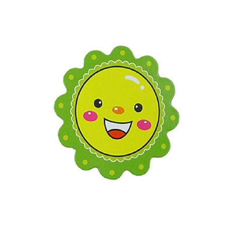 10 PCS Kindergarten tTeaching Aids Magnetic Reward Stickers Smiley Little Red Flower Refrigerator Blackboard Whiteboard Magnetic Stickers, Size:5�5cm (Green)
