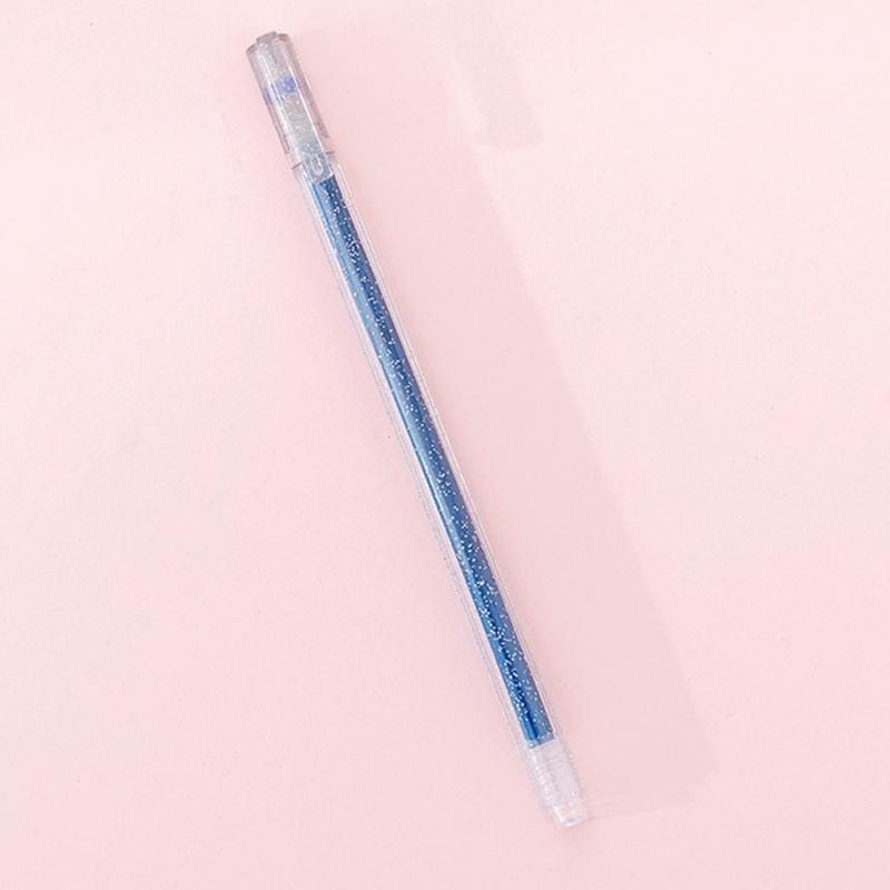 3 PCS Simple Flash Color Student Writing Neutral 0.5mm Hand Account Marker (Blue)