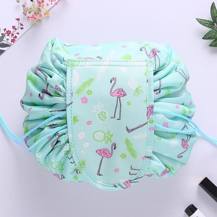 Fashion Waterproof Large Capacity Quick Drawstring Makeup Jewelry Storage Bag Women Travel Cosmetic Bag Toiletry Tool Kit (Style1)