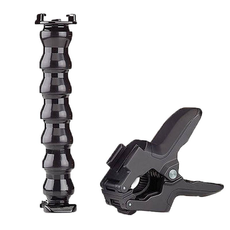 TMC HR223 Action Sports Cameras Jaws Flex Clamp Mount for GoPro  NEW HERO /HERO6   /5 /5 Session /4 Session /4 /3+ /3 /2 /1, Xiaoyi and Other Action Cameras (Black)