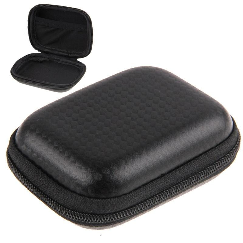 Carbon Fiber Waterproof Portable Case for GoPro HERO6/ 5 /5 Session /4 /3+ /3 /2 /1, Size: 8cm x 6cm x 2.5cm (Black)