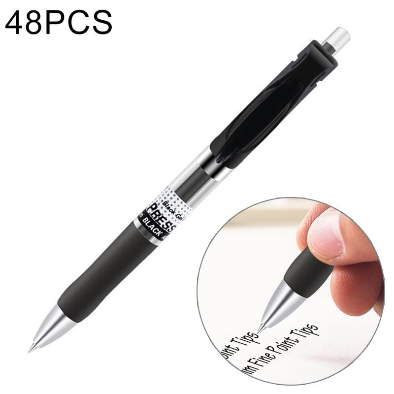 2 PCS Black Gel Pen Double Bead Leak Proof Ink Signature Refill Set