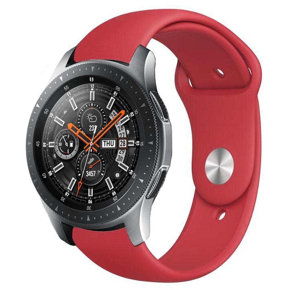 Monochrome Silicone Strap for Samsung Galaxy Watch Active 2 22mm (red)