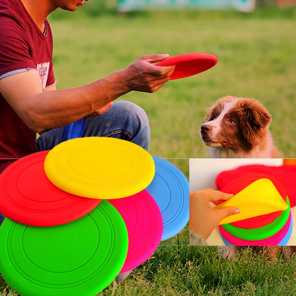 7 color optional dog soft flying disc toy pet training dog