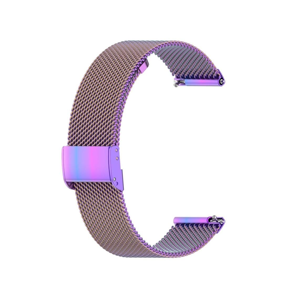 For Huawei GT2 42mm / Galaxy Watch 42mm /Galaxy Active2 Stainless Steel Mesh Watch Wrist Strap 20MM (Colourful)