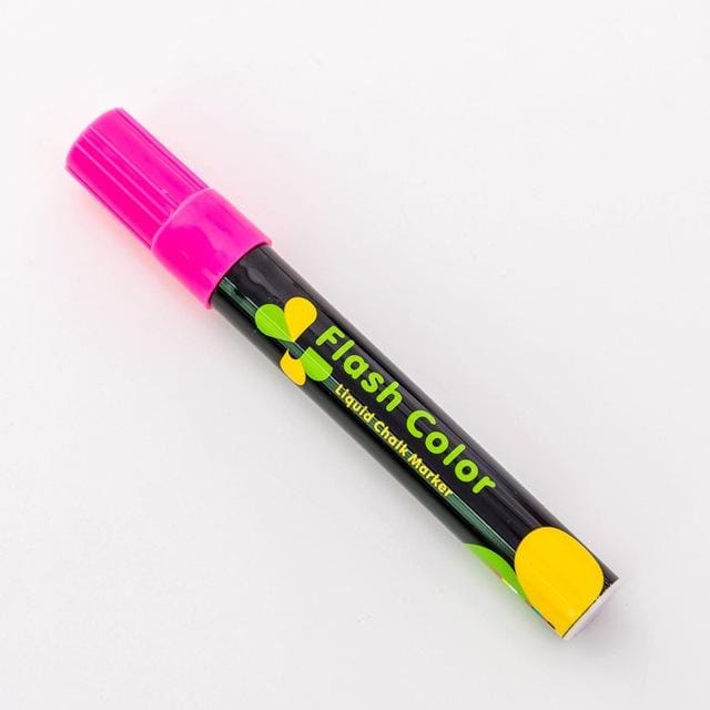 2 PCS Cute Candy Highlighter Fluorescent Liquid Chalk Marker Neon Pen LED Writing Board For Painting Graffiti Office Supply (Pink)