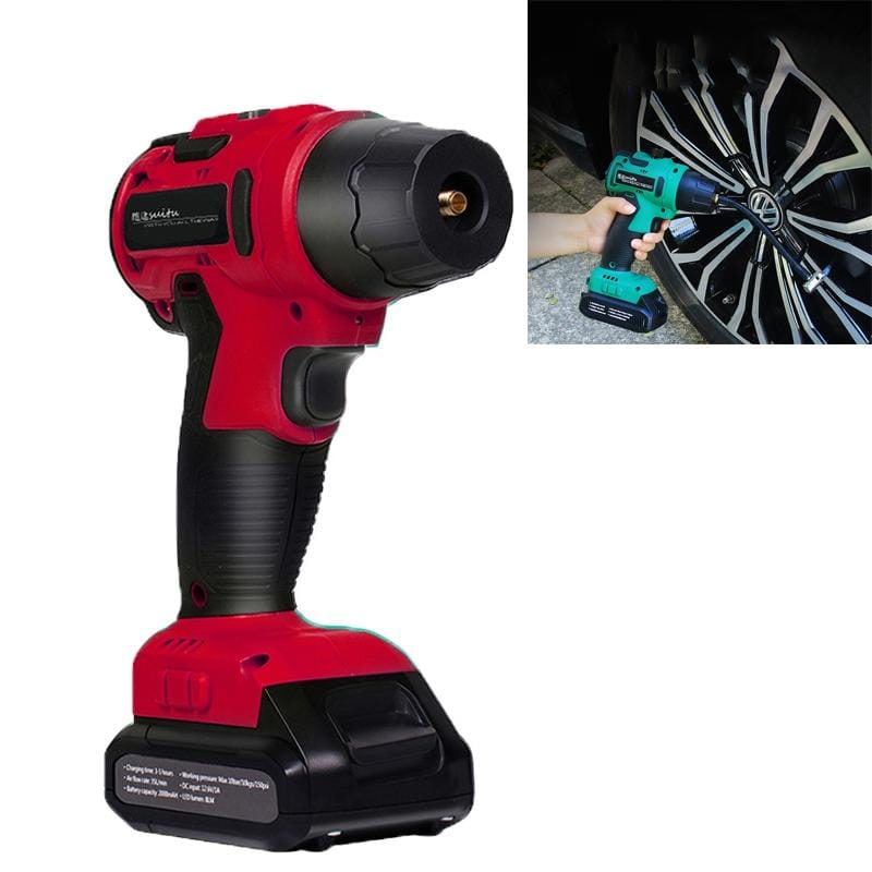 SUITU High-pressure Handheld Smart Digital Display Car Portable Wireless Tire Inflator (Red)