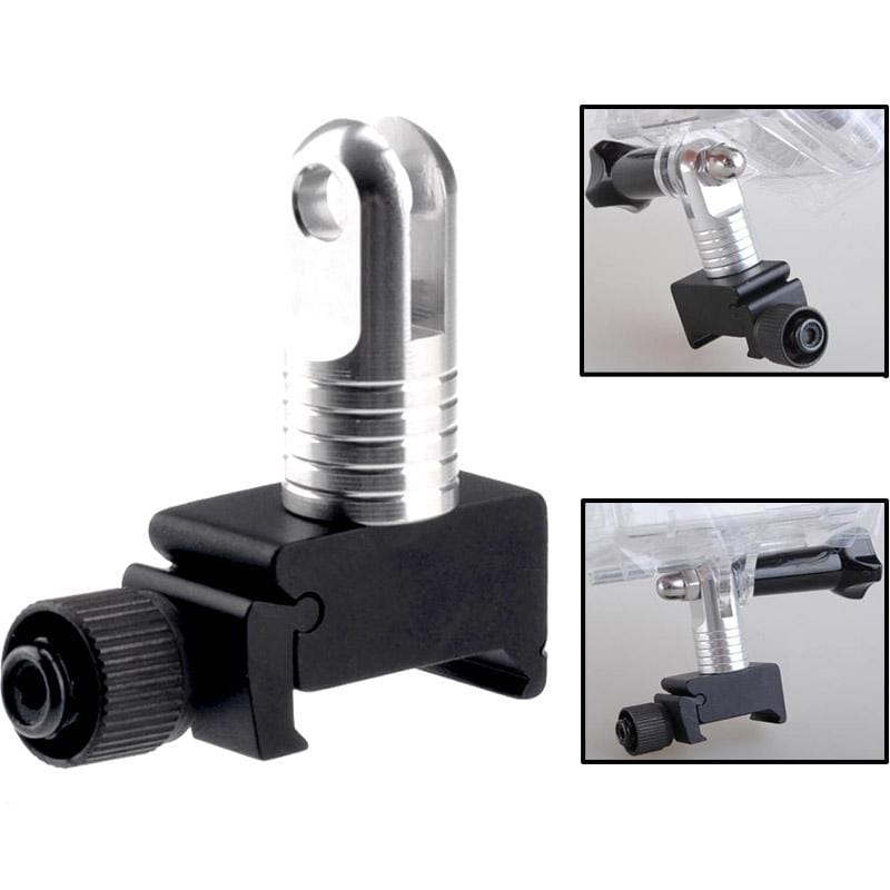 Super Mini Quick Release 20mm Rail Mount for GoPro  NEW HERO /HERO6   /5 /5 Session /4 Session /4 /3+ /3 /2 /1, Xiaoyi and Other Action Cameras (Black)