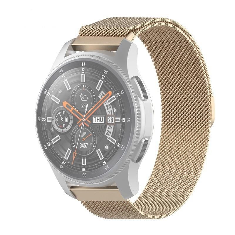 For Honor Magic Watch 2 / Galaxy Active2 Milan Stainless Steel Mesh Strap 22MM (Champagne Gold)