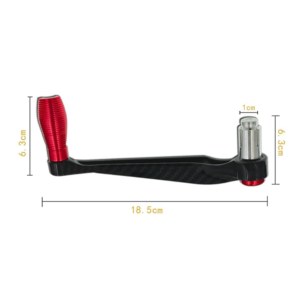 Motorcycle Modification Accessories Carbon Fiber Horn Shape Gear Brake Clutch Handbrake Set (Silver)