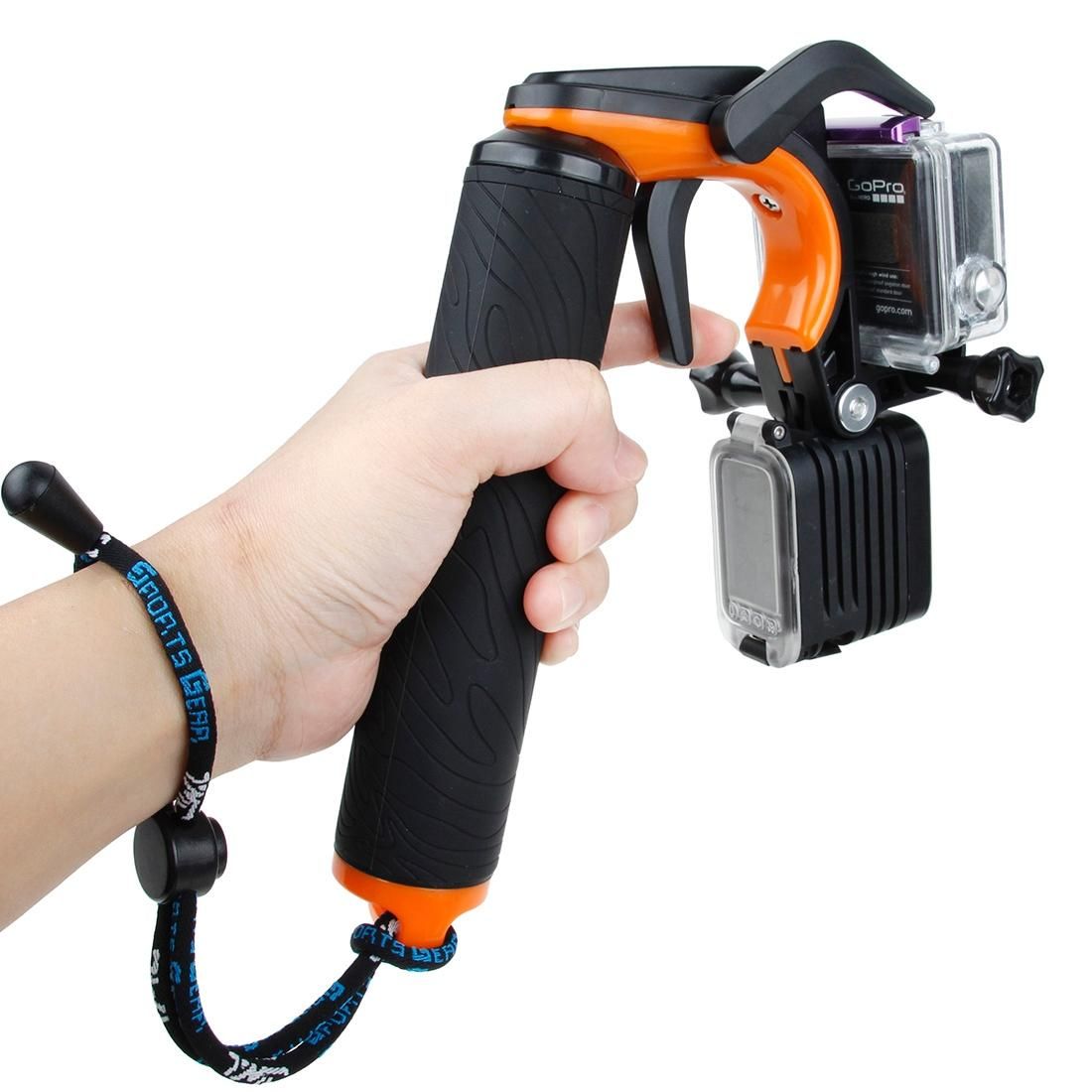 TMC HR391 Shutter Trigger Floating Hand Grip / Diving Surfing Buoyancy Stick with Adjustable Anti-lost Hand Strap for GoPro HERO4 /3+ /3, Xiaomi Xiaoyi Sport Camera (Orange)