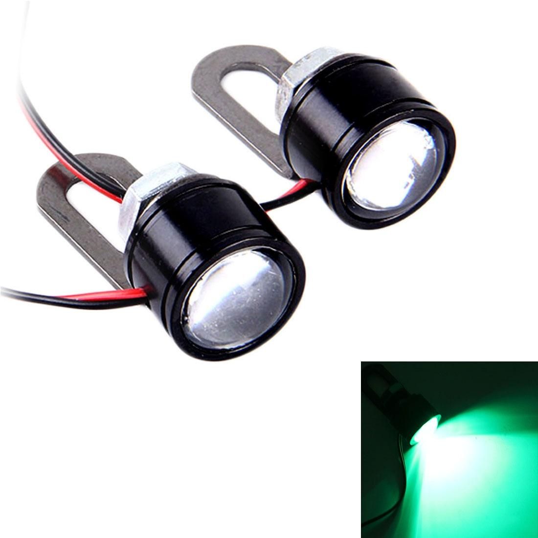 2 PCS 12V 3W  White Light Eagle Eyes LED Strobe Light For Motorcycle ?Wire Length: 90cm (Style2)