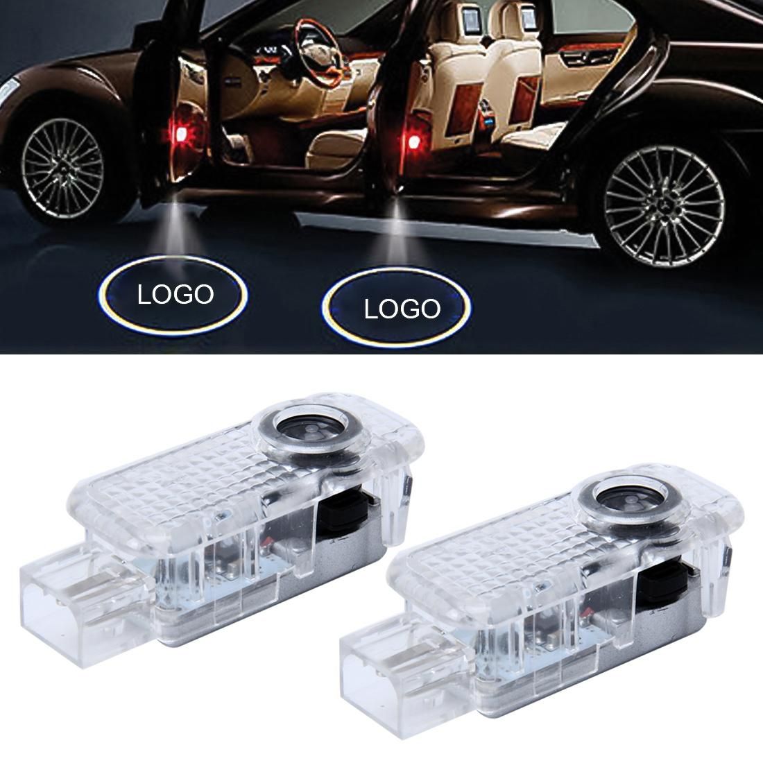 2 PCS LED Car Door Welcome Logo Light Car Brand 3D Shadow Light for Seat Exeo 2009-2014 / Alhambra 2011-