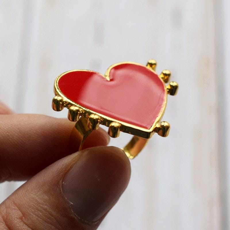 Exaggerated Heart Bohemian Style Open Rings Jewelry Accessories (J4015)