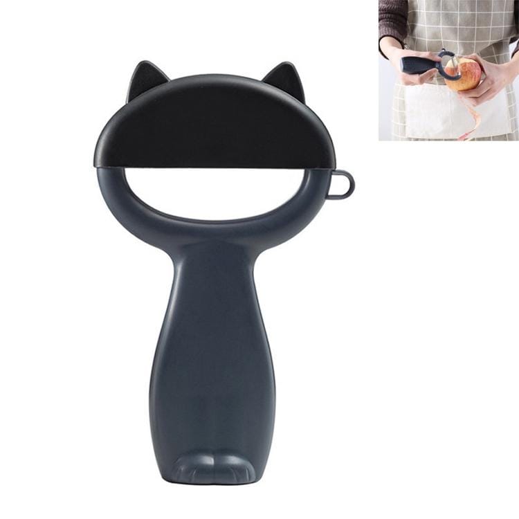 5 PCS Cartoon Cat Peeling Knife Fruit Peeling Peeler Melon Planer Fruit and Vegetable Planer (Black)