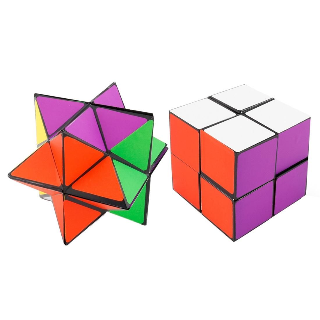 Z9 2 in 1 Colorful Combination Puzzles Magic Cube Reverse Infinity Fidget Cube Pressure Reduction Toy