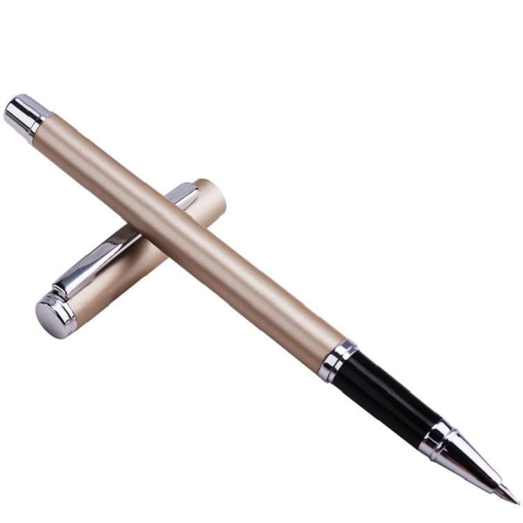 3 PCS Deli S82 Metal Business Gel Pen Male And Female Student Office Carbon Pen (Champagne Gold)