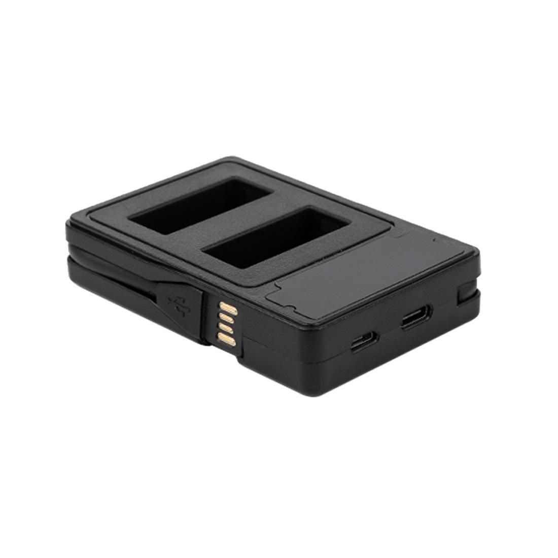 For GoPro HERO9 LCD Screen Dual Batteries Charger with Displays Charging Capacity (Black)