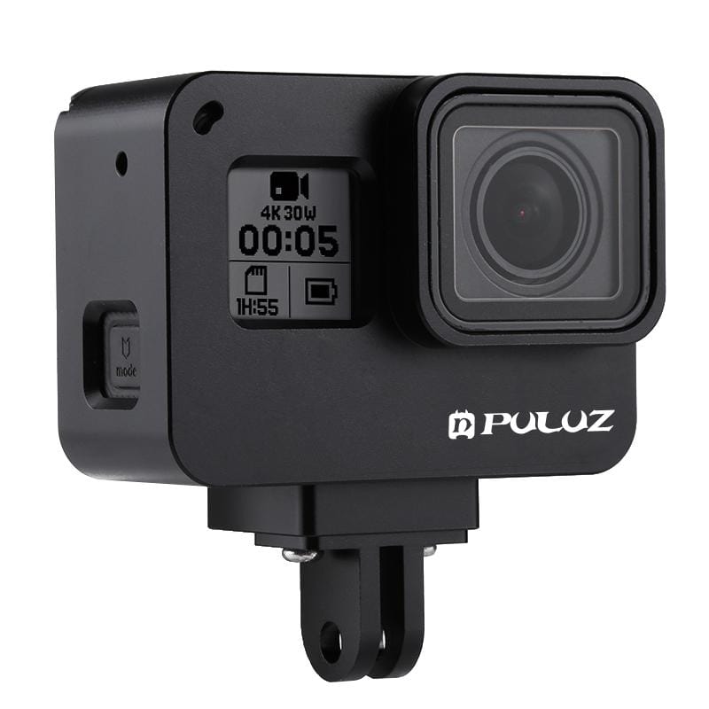 PULUZ Housing Shell CNC Aluminum Alloy Protective Cage with Insurance Frame  for GoPro HERO /7 Black /6 /5 (Silver)
