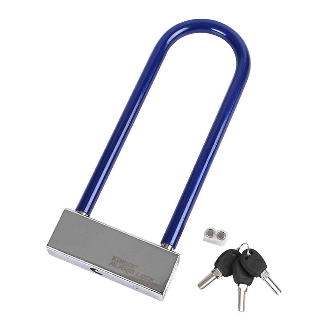 Motorcycle Bike Electromobile Stainless Steel U Shape Anti-theft Lock with Inner Warning Safty Buzzle System