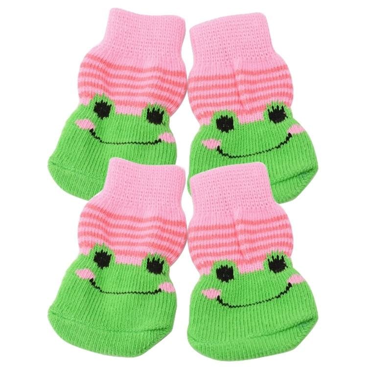 2 Pairs Cute Dog Socks for Pets, Size: M, Random Color Delivery