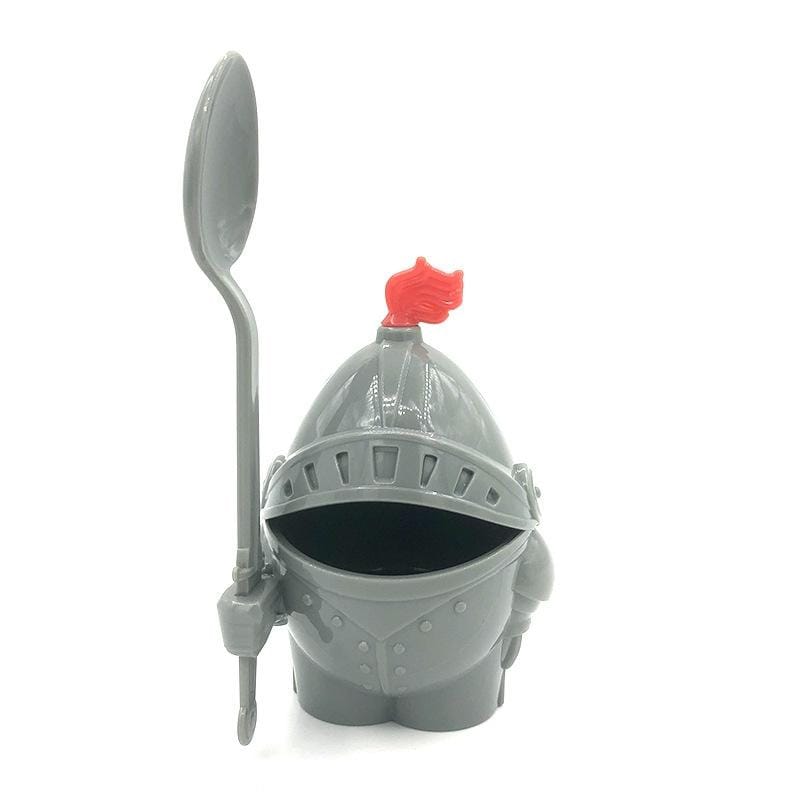 2 PCS Cartoon Knight Egg Cup Holder With Spoon Removable Warrior Egg Cup Holder