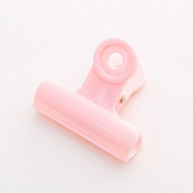 3 PCS Multifunctional Color Binder Clips Files Documents Clips Stationery Binding Supplies (Pink)