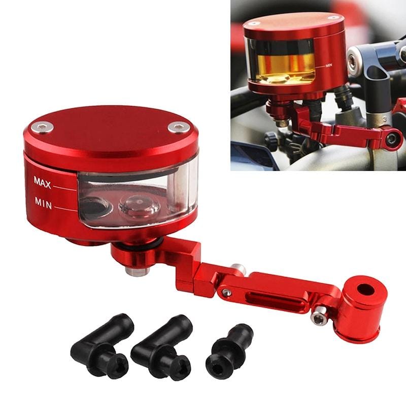 Motorcycle Modification Parts Front Brake Fluid Oil Universal Brake Oil Cup for Kawasaki / Suzuki (Red)